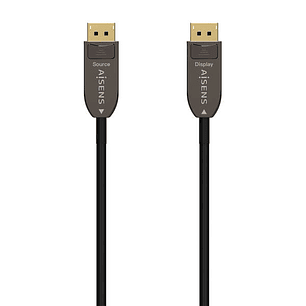 Aisens Cable DisplayPort AOC V1.4 8K@60HZ 4K@120Hz 4:4:4 32.4GBPS - DP/M-DP/M - 20M - Color Negro