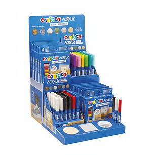 Carioca Acrylic Expositor Surtido de Marcadores Acrilicos