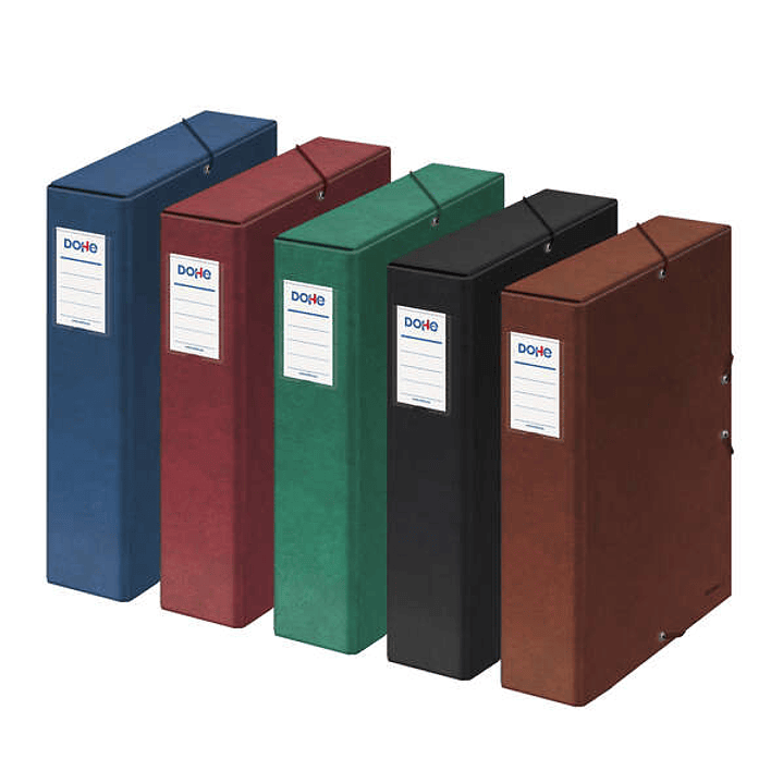Dohe Caja de Carton Forrado con Papel Impreso y Plastificado - Lomo 7cm - Sistema de Cierre con Gomas Elasticas 1