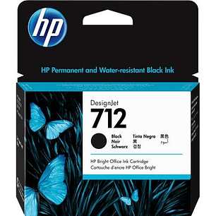 HP 712XL Negro Cartucho de Tinta Original - 3ED71A
