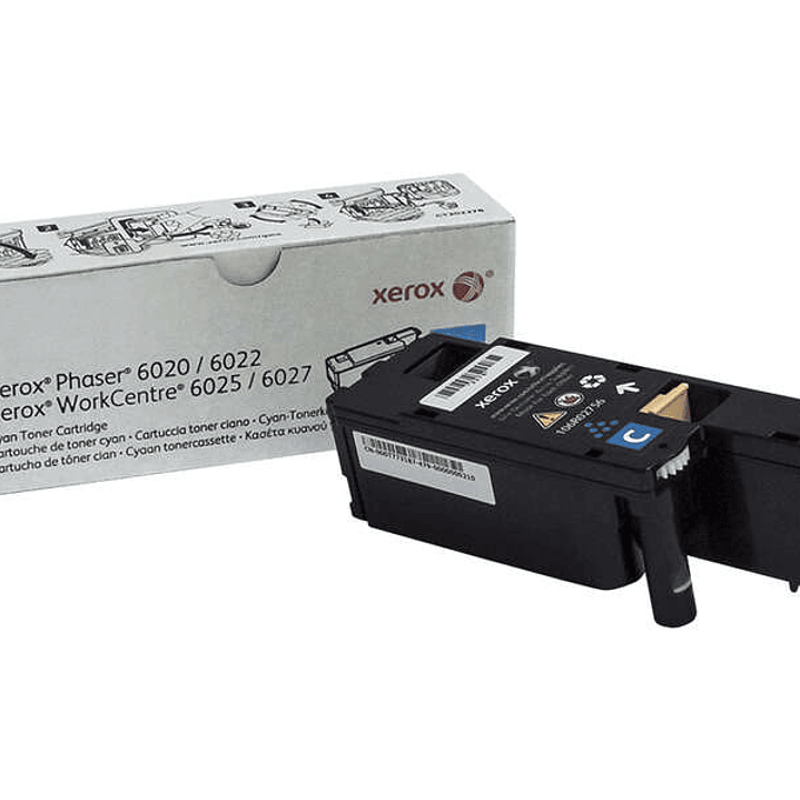 Xerox Phaser 6020/6022 Cyan Cartucho de Toner Original - 106R02756 1