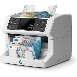 Safescan 2850 Contadora Automatica de Billetes - Deteccion Billetes Falsos en 3 Puntos - Pantalla Tactil y Menu Multilingüe - Notificaciones y Panel S