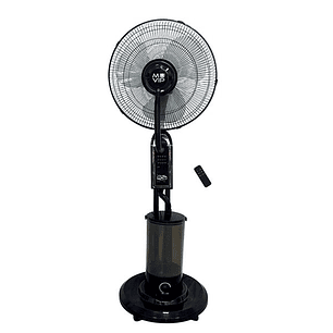 Muvip Ventilador de Pie - 75W - 40cm - 3 Velocidades - Nebulizador - Funcion de Oscilacion - Mando - Color Negro