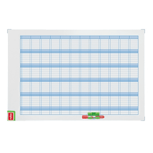 Nobo Performance Planificador Anual de Pizarra Magnetica 720x50x1030mm - Incluye Kit de Planificacion de Imanes