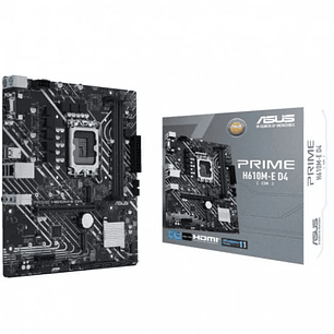 Asus Prime H610M-E D4 CSM Placa Base Intel1700 2x DDR4 - HDMI, M.2, PCIe3.0, 4x Sata III, USB 3.2, MicroATX