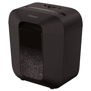 Fellowes LX25M Destructora de Papel Manual Minicorte P-4 - Destruye hasta 6 Hojas - Capacidad de la Papelera 11.5L - Color Negro