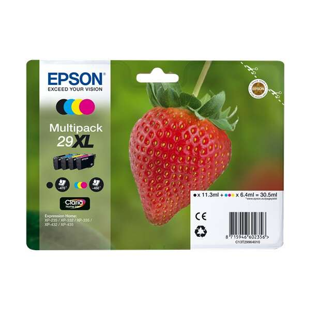 Epson T2996 (29XL) Pack de 4 Cartuchos de Tinta Originales - C13T29964012 1