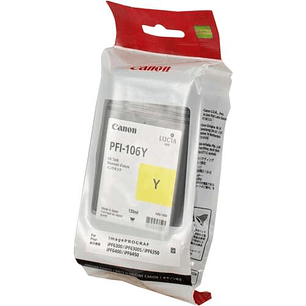 Canon PFI106 Amarillo Cartucho de Tinta Original - PFI106Y/6624B001