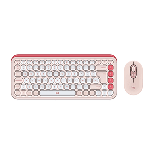 Logitech Pop Icon Combo Pack Inalambrico Teclado Multimedia + Raton - Bluetooth - Autonomia Teclado 36 Meses - Raton 24 Meses - Color Rosa y Blanco