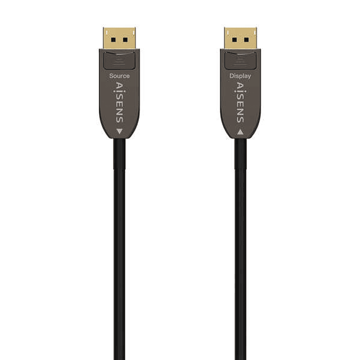 Aisens Cable DisplayPort AOC V1.4 8K@60HZ 4K@120Hz 4:4:4 32.4GBPS - DP/M-DP/M - 10M - Color Negro 1