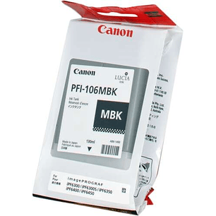 Canon PFI106 Negro Mate Cartucho de Tinta Original - PFI106MBK/6620B001