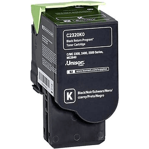 Lexmark C2325/C2425/C2535/MC2325/MC2425/MC2535/MC2640 Negro Cartucho de Toner Original - C2320K0