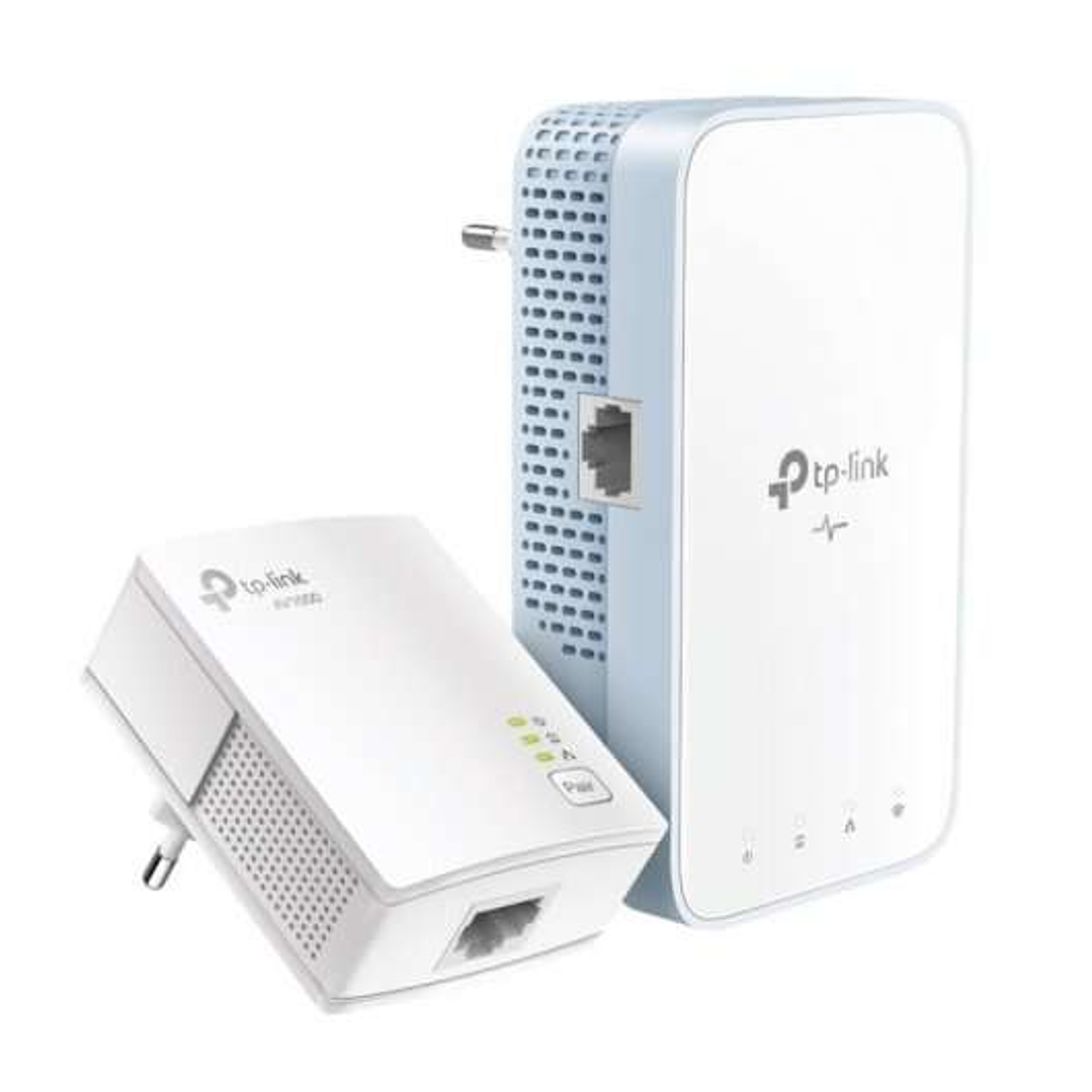 TP-Link Pack de Adaptadores Powerline Gigabit AV1000 WiFi - 1000Mbps - Alcance hasta 300m - Gigabit Ethernet 1