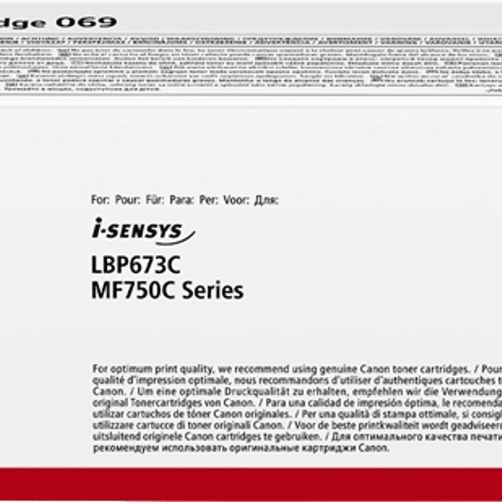 Canon 069 Cyan Cartucho de Toner Original - 5093C002 1