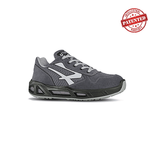 Upower Push Carpets ESD Calzado de Seguridad Bajos - Talla 47 - Parte Superior de Nailon Ultraflexible y Gamuza Suave, Puntera de Aluminio, Antiarruga