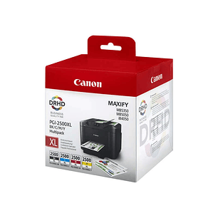 Canon PGI2500XL Pack de 4 Cartuchos de Tinta Originales - 9254B004/9254B010