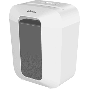 Fellowes LX50 Destructora de Papel Manual Corte en Particulas P-4 - Destruye hasta 9 Hojas a la Vez - Capacidad de la Papelera 17L - Color Blanco