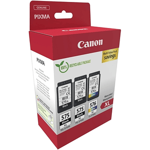 Canon PG575XL/CL576XL Multipack de 3 Cartuchos de Tinta Originales - 5437C004