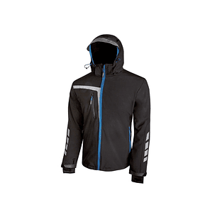 Upower Quick Chaqueta Soft Shell - Talla 4XL - Tejido Elastico Cortavientos, Transpirable y Repelente al Agua, Bolsillo Impermeable con Free Sound, De