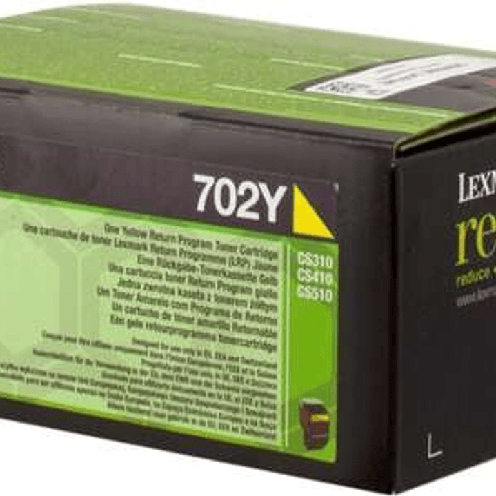 Lexmark CS310/CS410/CS510 Amarillo Cartucho de Toner Original - 70C20Y0/70C20YE/702Y 1