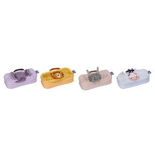 Oxford Kids Estuche Infantil de Peluche Suave - Surtido 4 Animal Besties - Ideal para Niños - Diseño Divertido y Colorido - Practico y Resistente