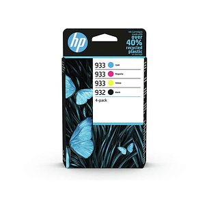 HP 932 + 933 Pack de 4 Cartuchos de Tinta Originales - 6ZC71AE