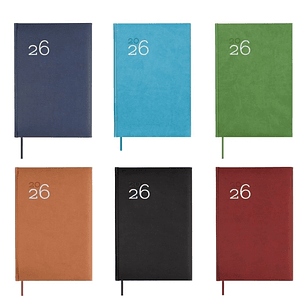 Finocam Dynamic Milano Pack de 8 Agendas Surtidas en Catalan - Anual 2026 - Tapa Dura Acolchada - Formato Y10 - 1 Dia por Pagina - Color Surtidos