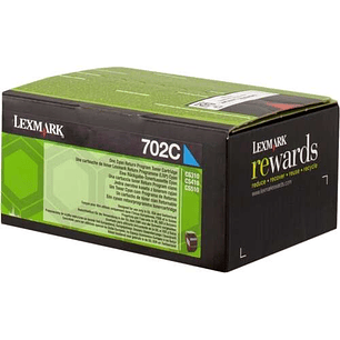 Lexmark CS310/CS410/CS510 Cyan Cartucho de Toner Original - 70C20C0/70C20CE/702C