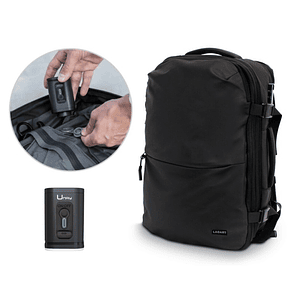 Lagart Mochila de Viaje Vacuum 20L Extensible a 42L - Medidas 48x30x20cm - Vaciador de Aire Incluido - Bolsillo Trasero Anti-robo - Cremallera Lateral