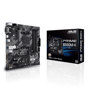 Asus Prime B550M-K Placa Base AMD Dual M.2, PCIe 4.0, 1 Gb Ethernet, HDMI, D-Sub, DVI, SATA 6 Gbps, USB-A 3.2 Gen 2