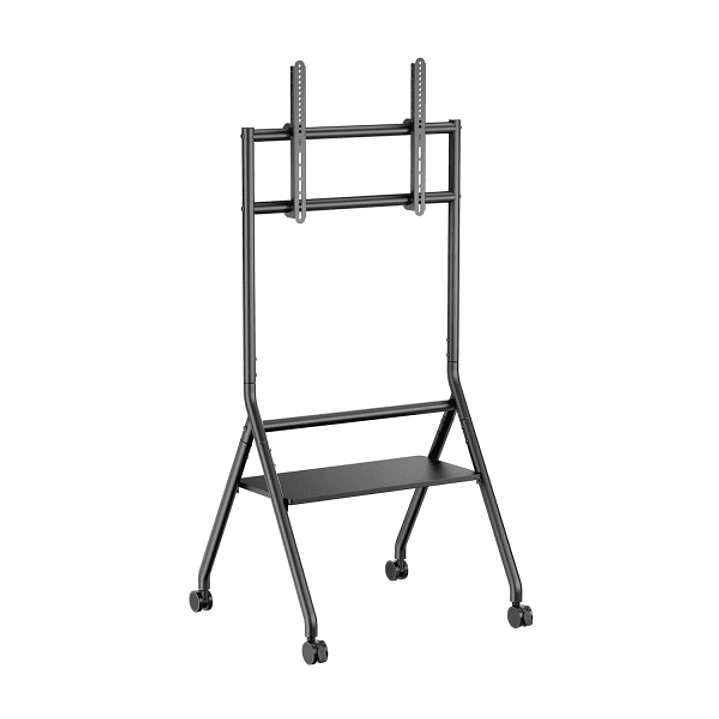 Aisens Soporte de Suelo ECO con Rueda - 1 Bandeja para Pantalla Interactiva/TV 80kg de 37-86 - Color Negro 1