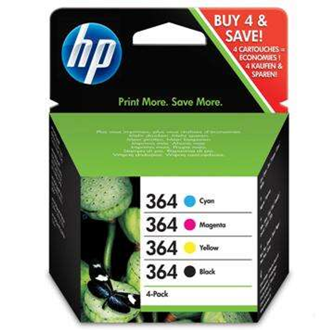HP 364 Pack de 4 Cartuchos de Tinta Originales - N9J73AE 1