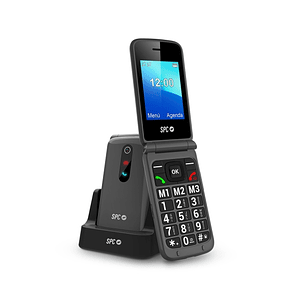 SPC Stella 3 Telefono Movil Para Mayores con Tapa - Boton SOS - Botones y Teclas Grandes - Ayuda Inteligente en Remoto - Acceso Directo a Tres Contact