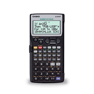 Casio FX-5800PLUS Calculadora Programable de Sobremesa - Pantalla de 4 Lineas - 664 Funciones - 26 Memorias - 128 Formulas Almacenadas - Alimentacion 