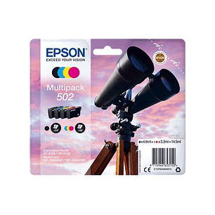 Epson 502 Pack de 4 Cartuchos de Tinta Originales - C13T02V64010