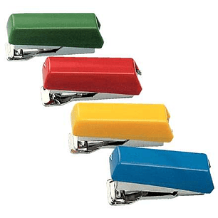 Petrus 202 Grapadora Bambina + 1 Caja de Grapas 202 - Hasta 5 Hojas - Longitud 5cm - Colores Surtidos