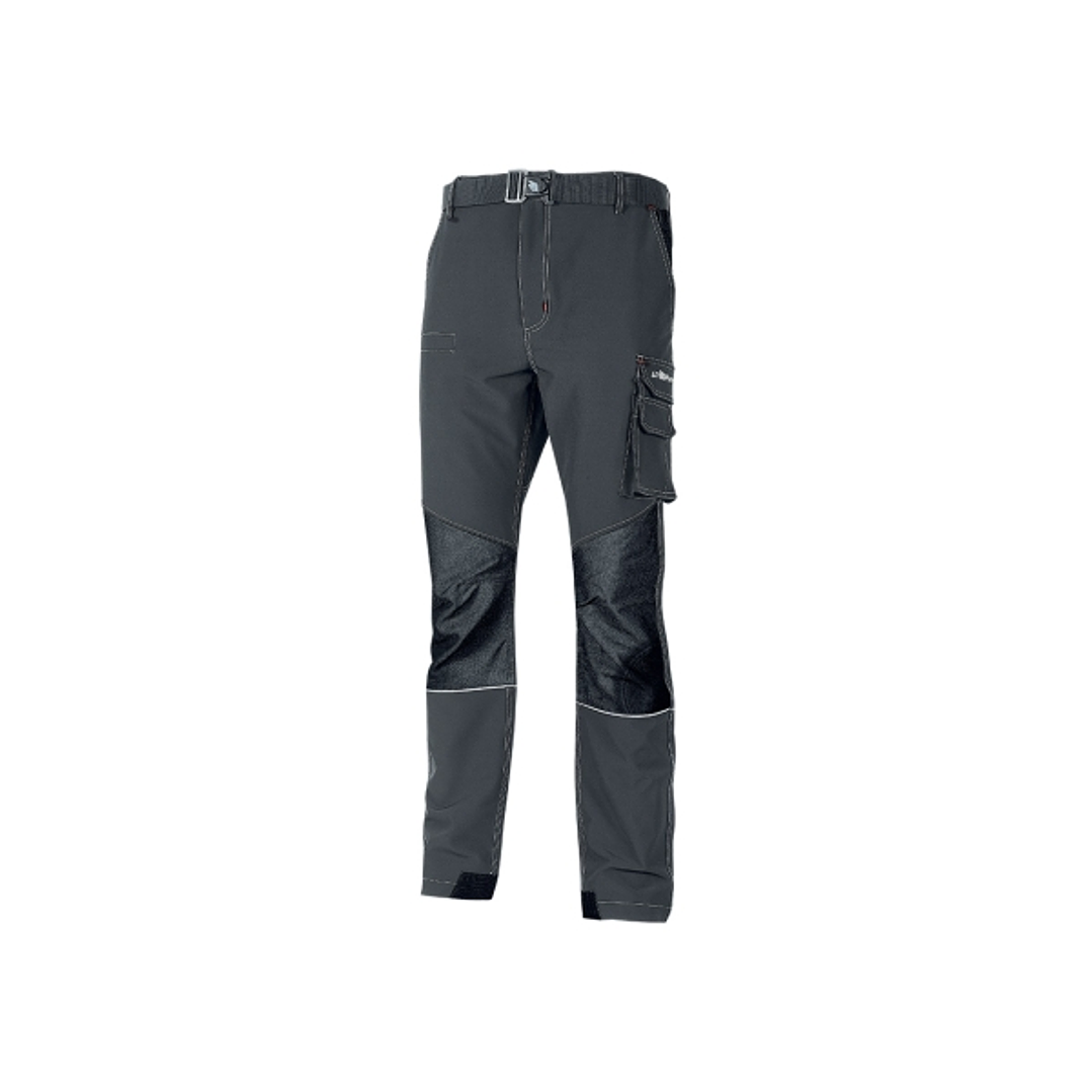 Upower Ibiza Pantalon de Trabajo Confortable - Talla 2XL - Tejido Tecnico Elastico, Bolsillos Inteligentes, Cinturon Integrado, Detalles Reforzados, C 1