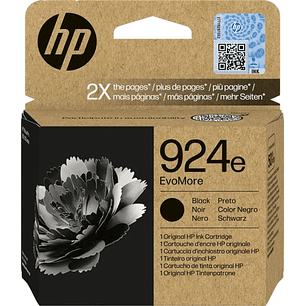 HP 924e XL Negro Cartucho de Tinta Original - 4K0V0NE
