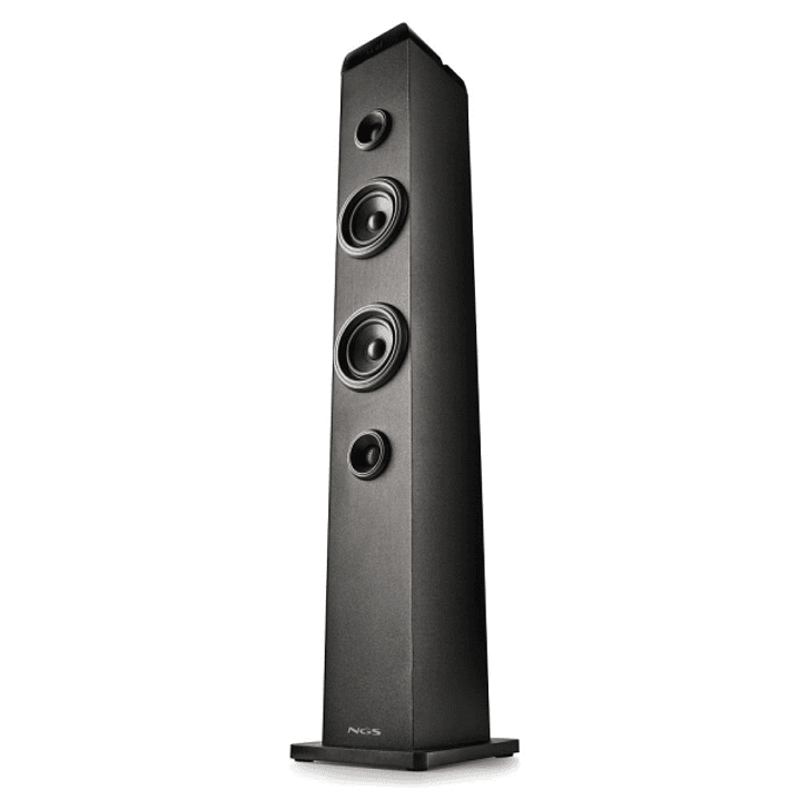 NGS Sky Charm Pro Torre de Sonido Bluetooth 50W - USB, Radio FM, Aux In y Entrada Optica - Funcion Broadcasting - Madera de Alta Calidad - Color Negro 1
