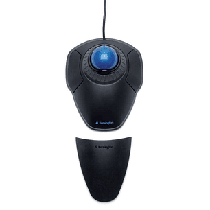 Kensington Trackball Orbit con Anillo de Desplazamiento - Bola de 40mm - Personalizacion de Botones - Precision Optica - Reposamuñecas Extraible - Neg