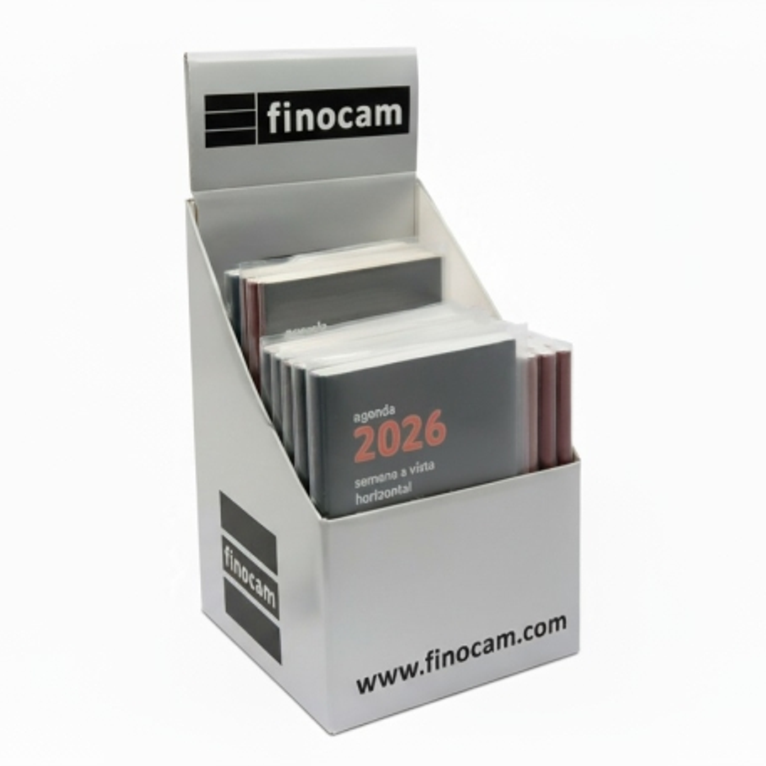 Finocam Expositor con 12 Agendas Planas Min/Coctel Surtidas en Catalan - Anual 2026 - Color Surtidos 1