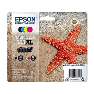 Epson 603XL Pack de 4 Cartuchos de Tinta Originales - C13T03A64010