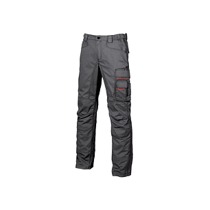 Upower Grin Pantalon de Trabajo con Forro de Franela - Talla 60 - Multiples Bolsillos, Refuerzos en Areas Clave, Cintura Ajustable, Proteccion DPI1, C