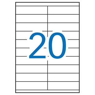 Apli Etiquetas Blancas Permanentes 105.0 x 29.0mm 500 Hojas