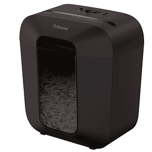 Fellowes LX25 Destructora de Papel Manual Corte en Particulas P-4 - Destruye hasta 6 Hojas - Papelera de 11.5L - Color Negro