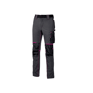 Upower Atom Lady Pantalon de Tejido Stretch - Talla XL - Maxima Movilidad, Repelente al Agua, Transpirable, Secado Rapido, Bolsillos Multifuncionales,