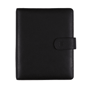 Finocam Open Piel Andrea Agenda Organizador - Anual 2026 - Formato 1000 - 205x43x249mm - Semana Vista en Vertical - Color Negro