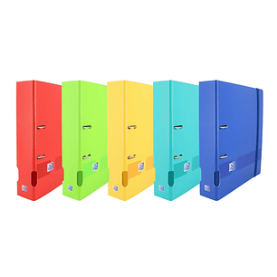 Oxford Live & Go A4+ Archivador de Tapa de Plastico Polyfoam - Tapa Resistente - Palanca de Lomo de 70mm - Colores Surtidos
