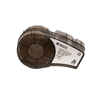 Brady M21-1250-427 Cinta de Etiquetas Original Vinilo Autolaminable - Texto Negro sobre Fondo Blanco - Ancho 31,75mm x 4,30m