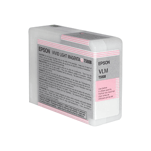 Epson T580B Magenta Light Vivido Cartucho de Tinta Original - C13T580B00